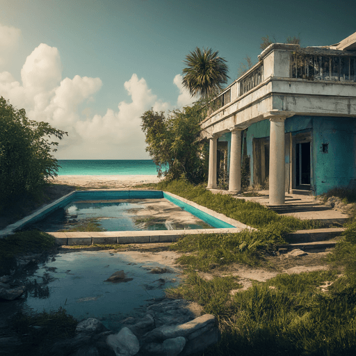 Abandoned beach villa at Fortune Island in Nasugbu Batangas